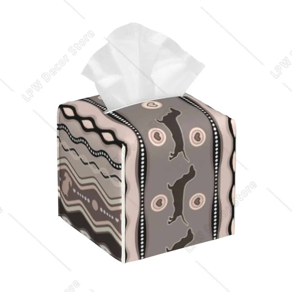 

Пользовательский держатель коробки для салфеток таксы, квадратная колбаса, винский борсук, собаки, искусственная кожа, чехол для коробки для салфеток для лица, для ванной комнаты автомобиля