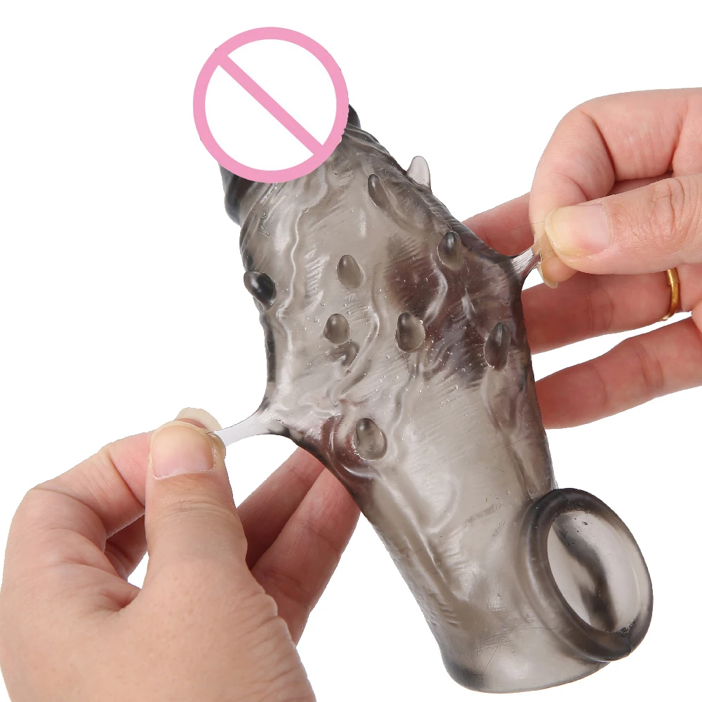 Penis Sleeve for Adult Sex Toy G Point Stimulate Reusable Condom for Men Penis Enlargement Dick Sleeve With Spike Intimate Goods