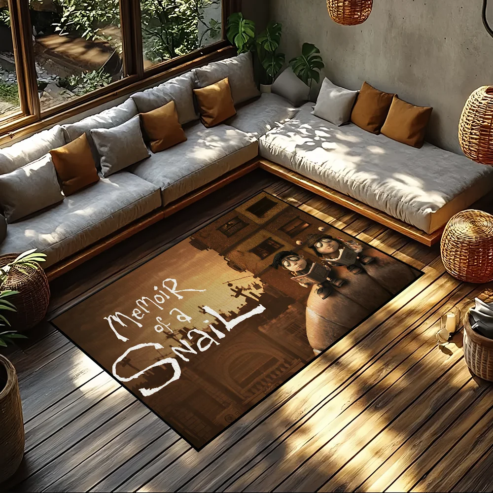 أنيمي مضحك مذكرات الحلزون السرير المطبخ حمام المعيشة المنزل منزل غرفة نوم الكلمة حصيرة ممسحة كبيرة السجاد البساط الديكور #4