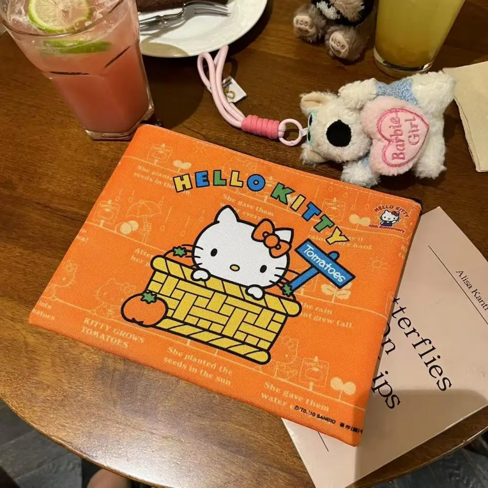 

Новая косметичка Sanrio с милым мультяшным котом Kt, большая вместительная косметичка, дорожная косметичка, милая косметичка для девочек, подарки