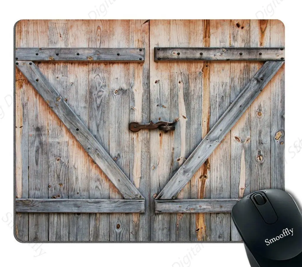 

Rural Barn Wooden Door Printed Mouse Pad Anti Slip Rubber Gaming Mouse Pad Suitable For Office Laptops 25*30cm