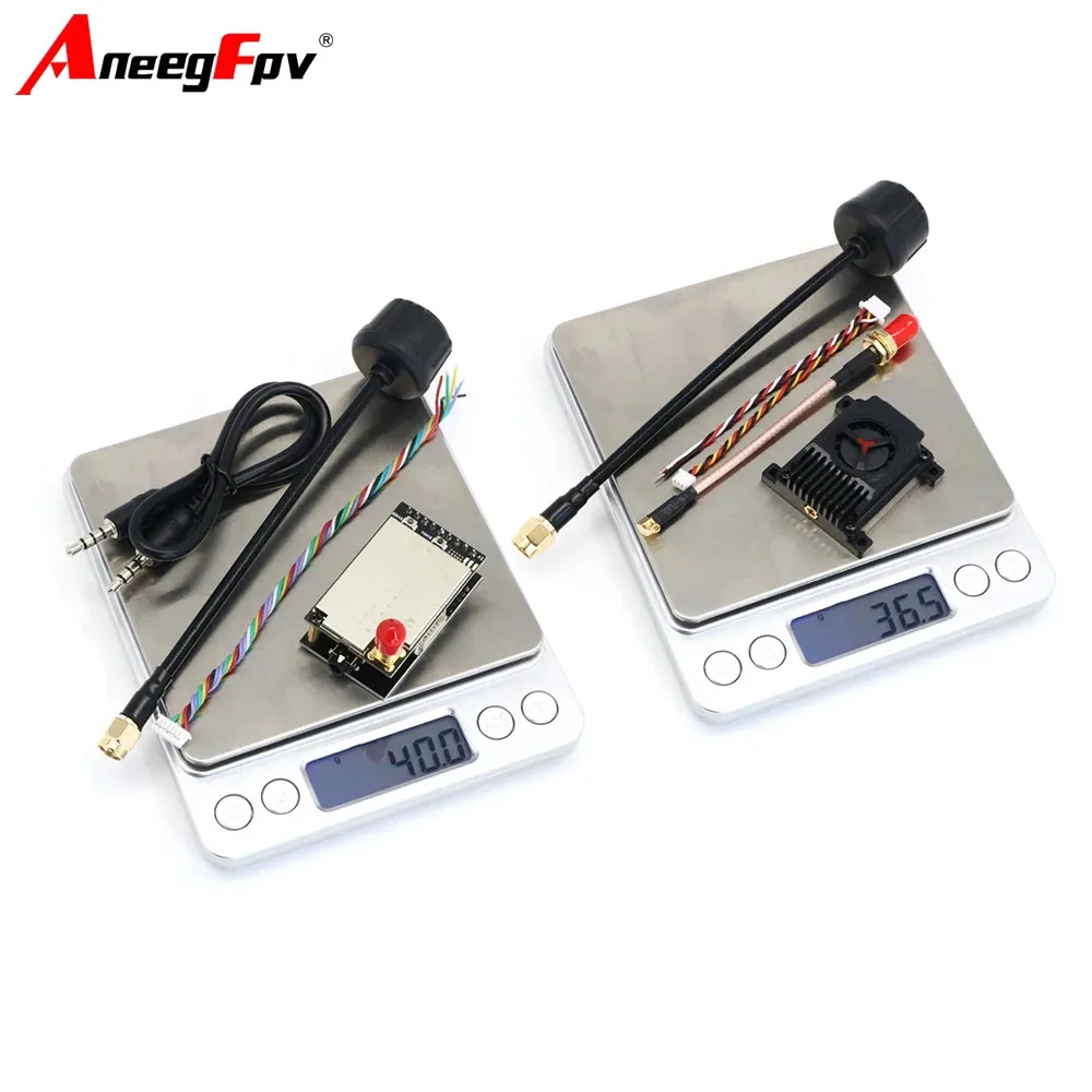 AneegFpv 3.3G 4W 아날로그 비디오 송신기 FPV VTX 3.3G VRX 비디오 수신기 Skyzone/fatshark FPV 드론 액세서리