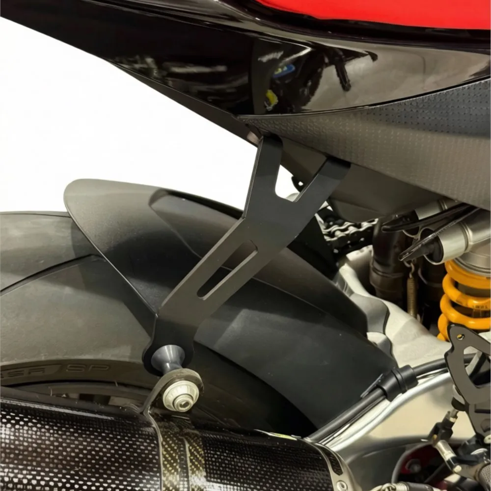 For Aprilia RSV4 Factory Tuono V4 2021 2022-2025 Motorcycle Aluminum Exhaust Hanger Bracket Black Accessories Muffler Support