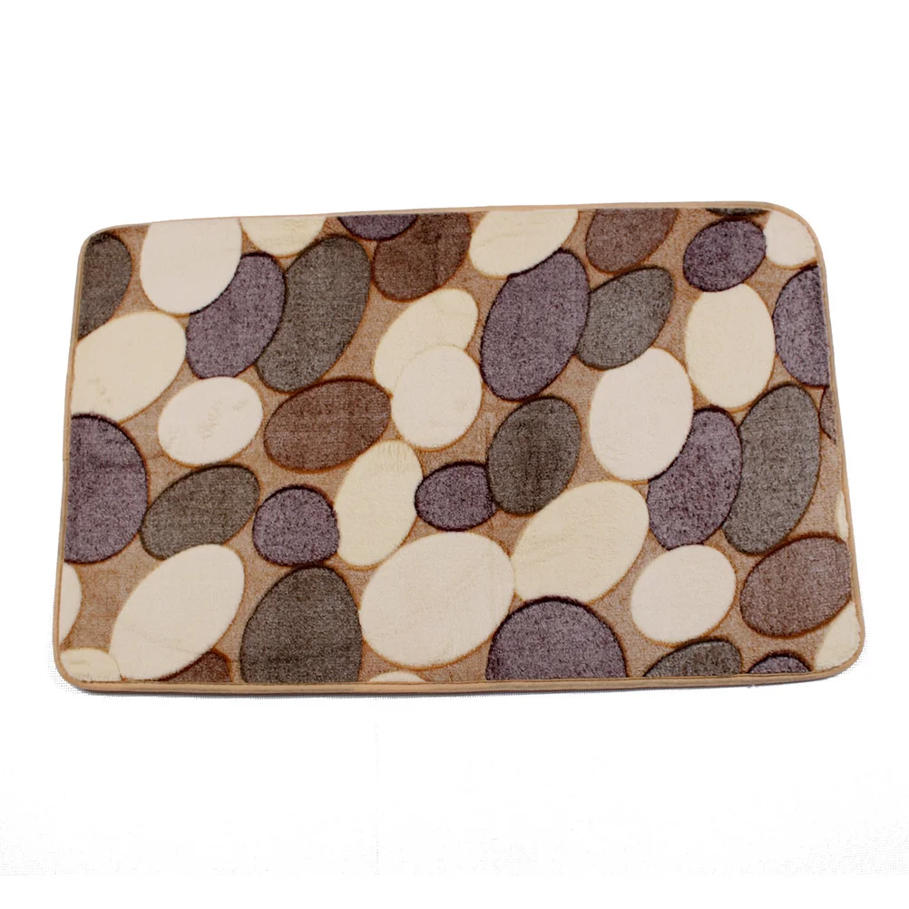 

3Pcs Cobblestone Toilet Mat Set Non-Slip Bathroom Decor High Water Absorption Easy Clean Coral Fleece Toilet Mat