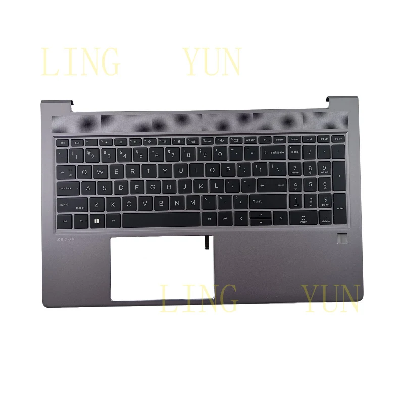 

Z laptop Palmrest For HP ZBOOK Power 15 G9 Keyboard White Backlit Gray N06912-001