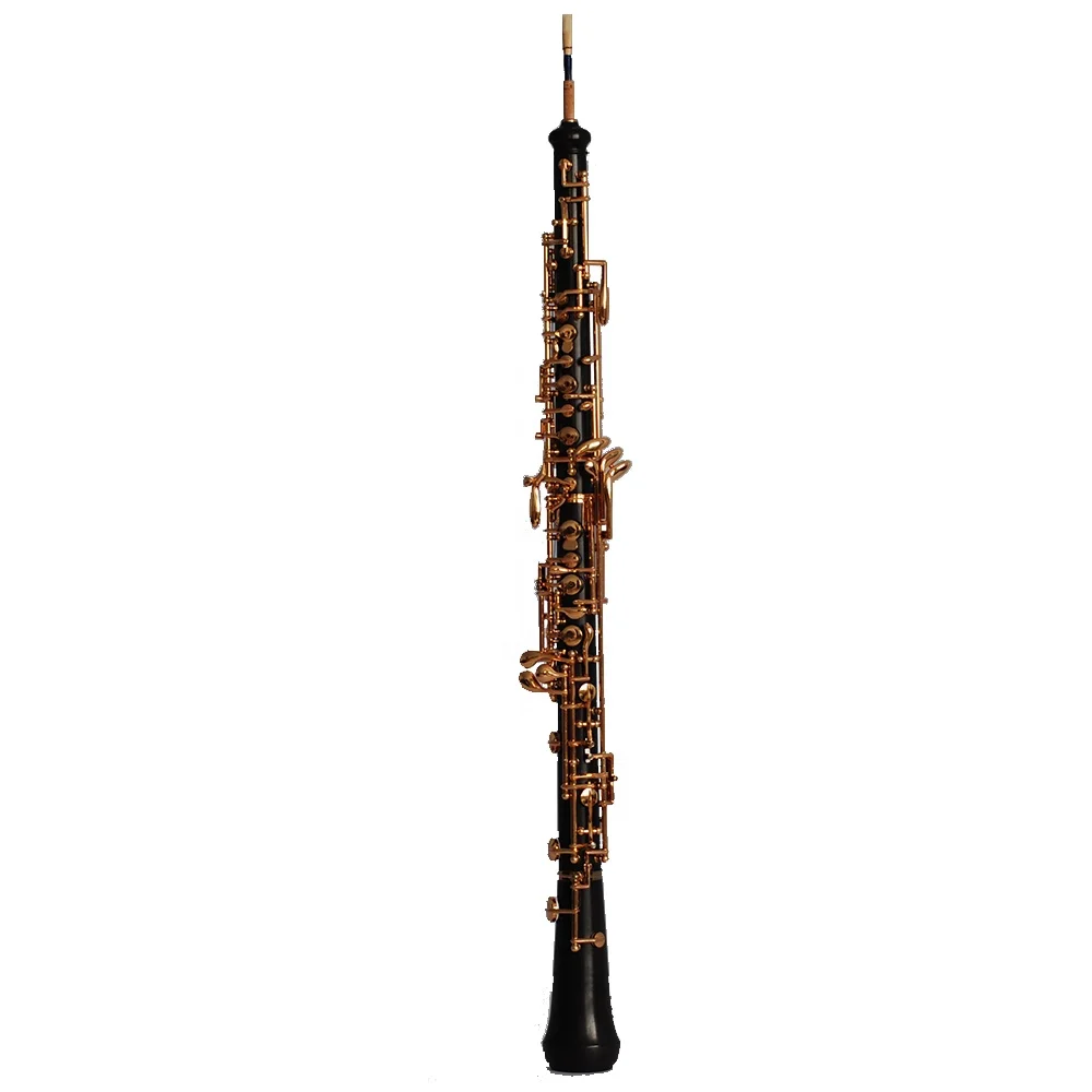 C Key Ebony Oboe Gold Plated Woodwind Instrument For Advanced Band Practice And Stage Performance With Carry Case