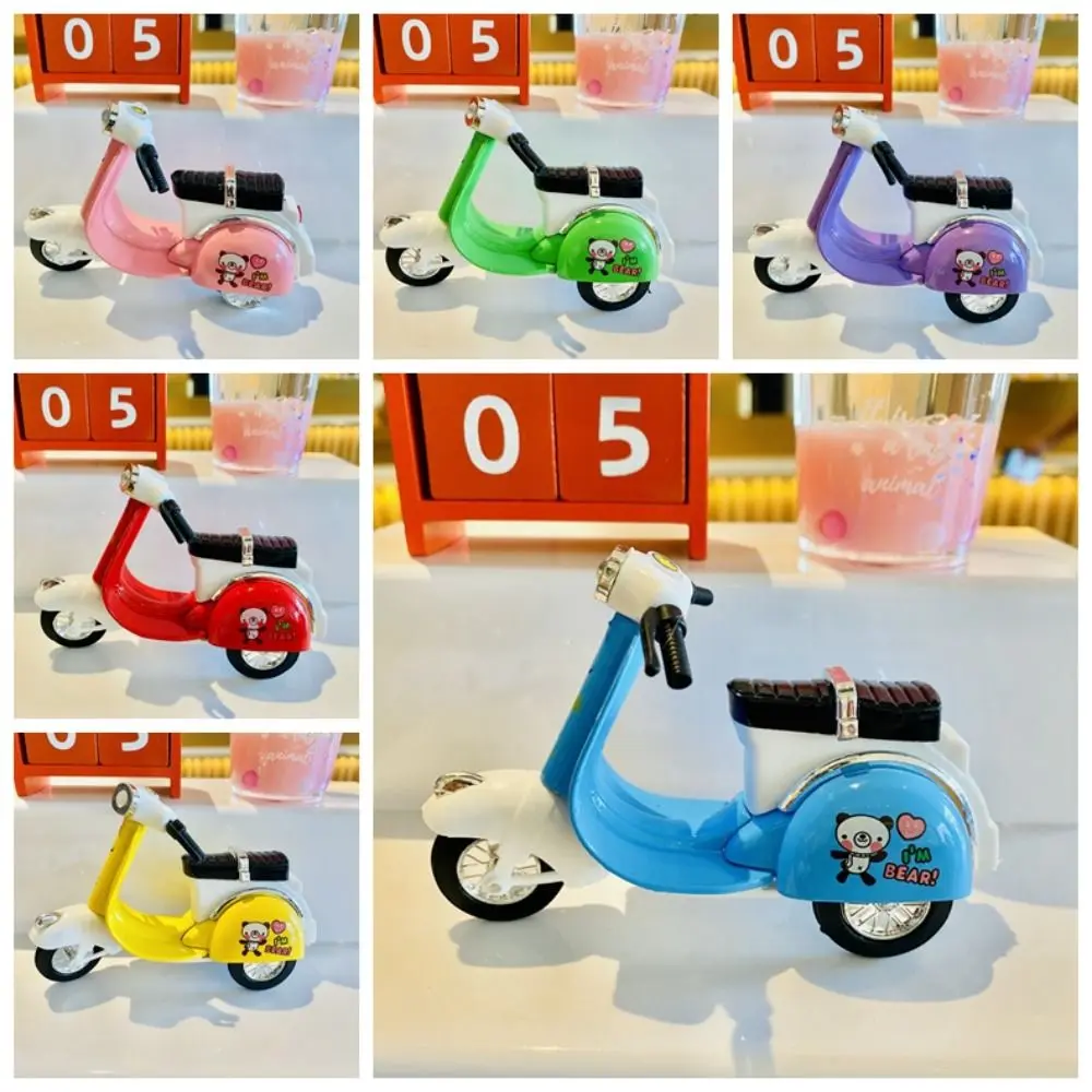 Mini Pull Back Motorcycle Toys Colorful Locomotive Simulation Motorbike Simulation Alloy Motorcycle Action Figures Boy