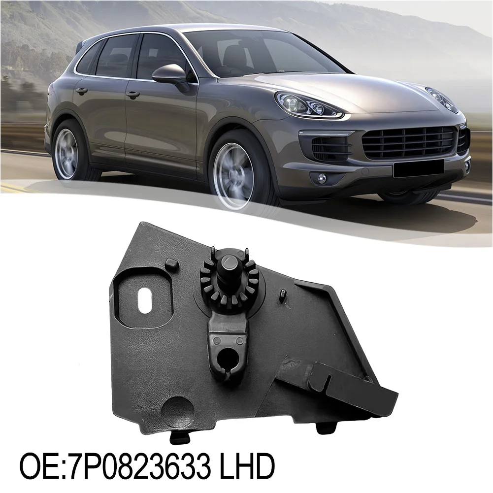 

1pcs Black Plastic OEM Number 7P0823633 Hood Release Bracket Lever Bonnet Handle Spring For Touareg 2011-2017 Accessories