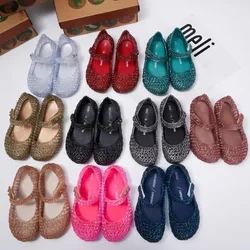 Mini Melissa Children's Bird's Nest Jelly Shoes Boys Girls Soft Sole Non-slip Sandals Baby Kids Fragrant Beach Princess Shoes