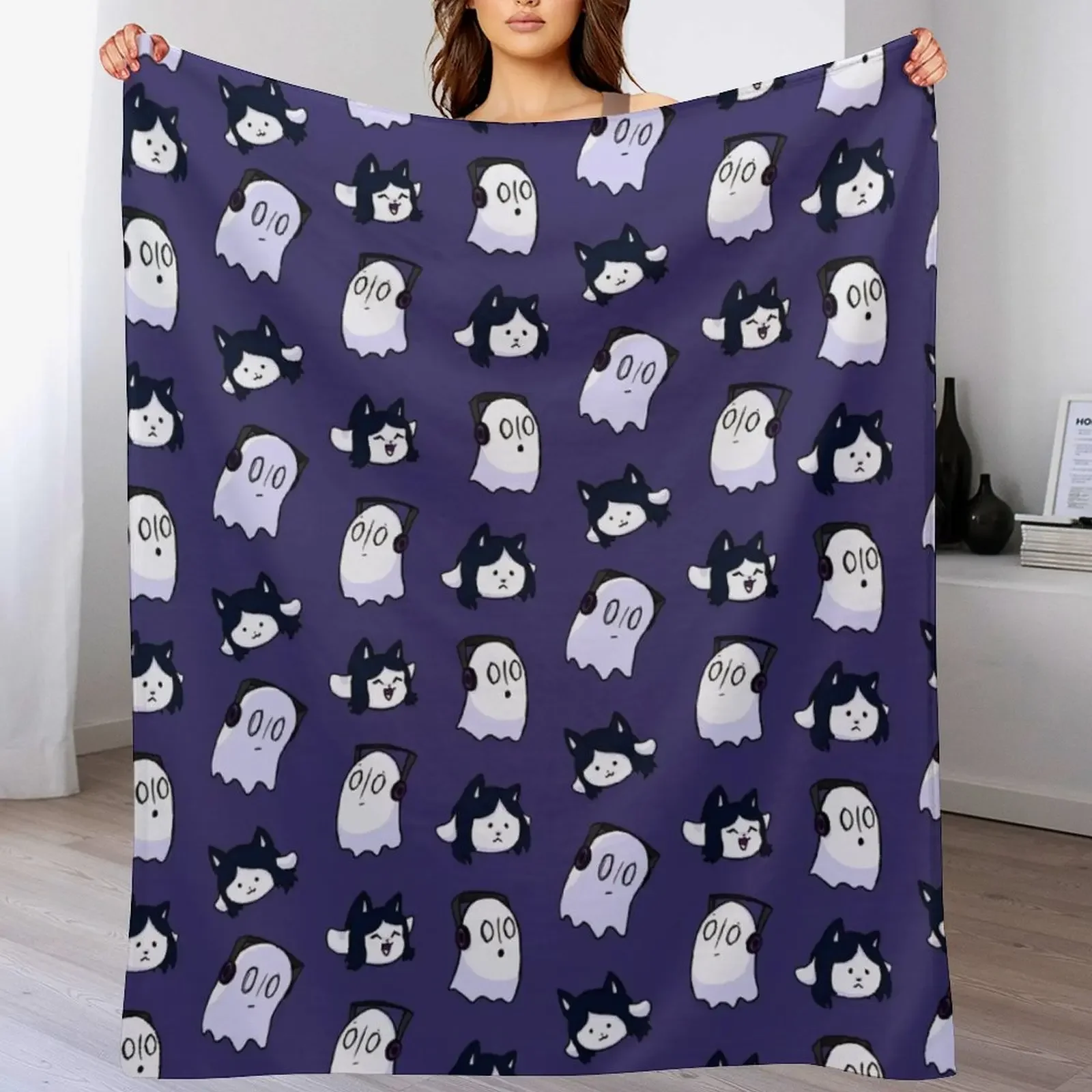 Blookies 'n' Temmies Pattern Throw Blanket Stuffeds Bed covers Extra Large Throw Personalized Gift Blankets