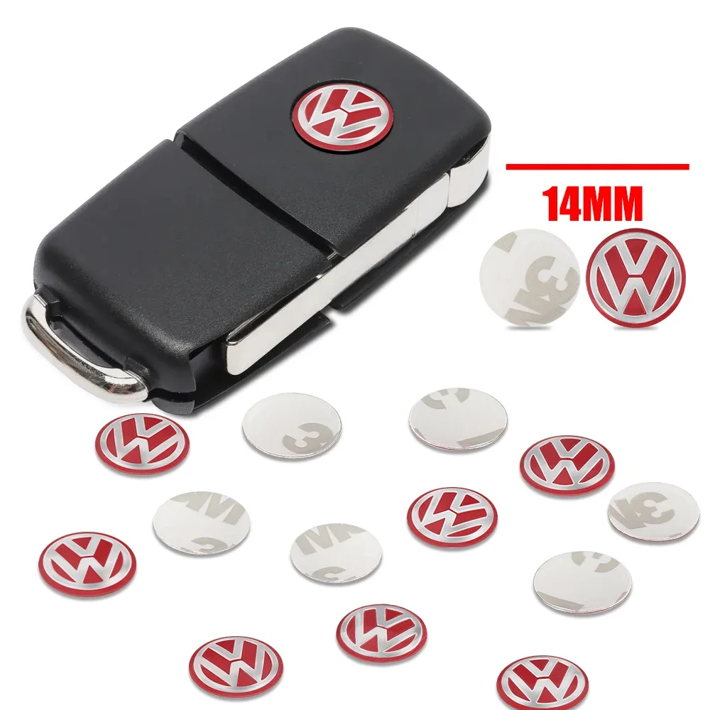 

Car Key Shell Remote Control Round Shape Logo Sticker For Volkswagen GTI Rline Golf 4 5 6 7 Tiguan Passat Polo Jetta Beetle Bora