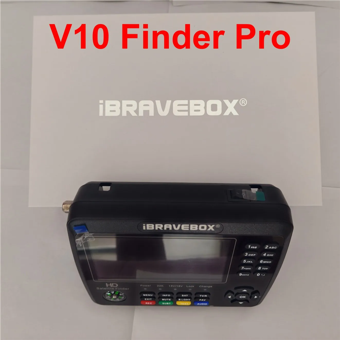 iBRAVEBOX V10 Finder Pro Satellite TV Finder Meter 4.3inch DVB-S/S2/S2X/T/T2/C/H.265 PK ST-5150 V8 Finder Pro 2 V9 4000Mah