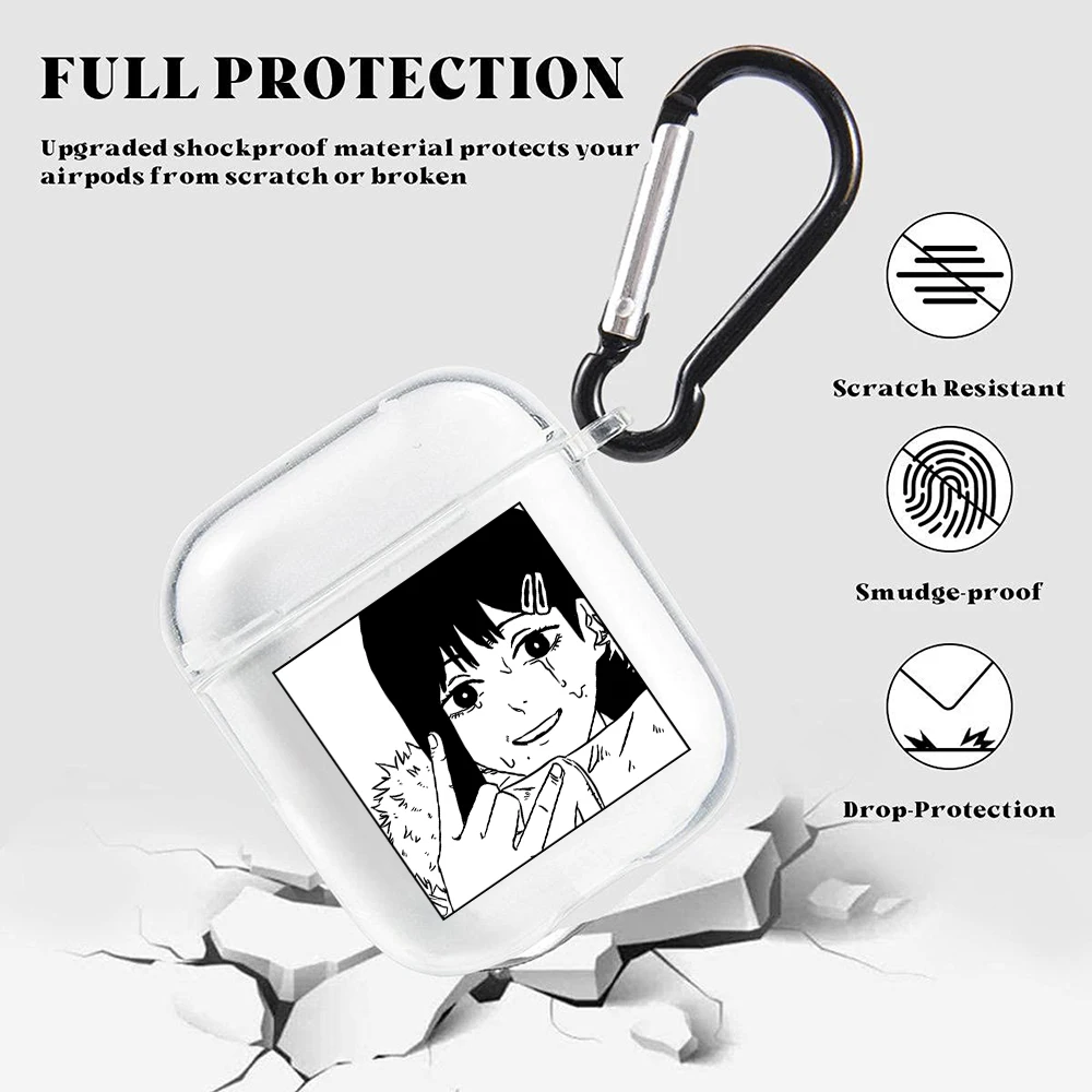 Horrible Anime Chainsaw Man Soft TPU Case for Apple Airpods Pro 3 2 1 Power Denji Makima Aki Pochita Earphone Cover Airpod Cases