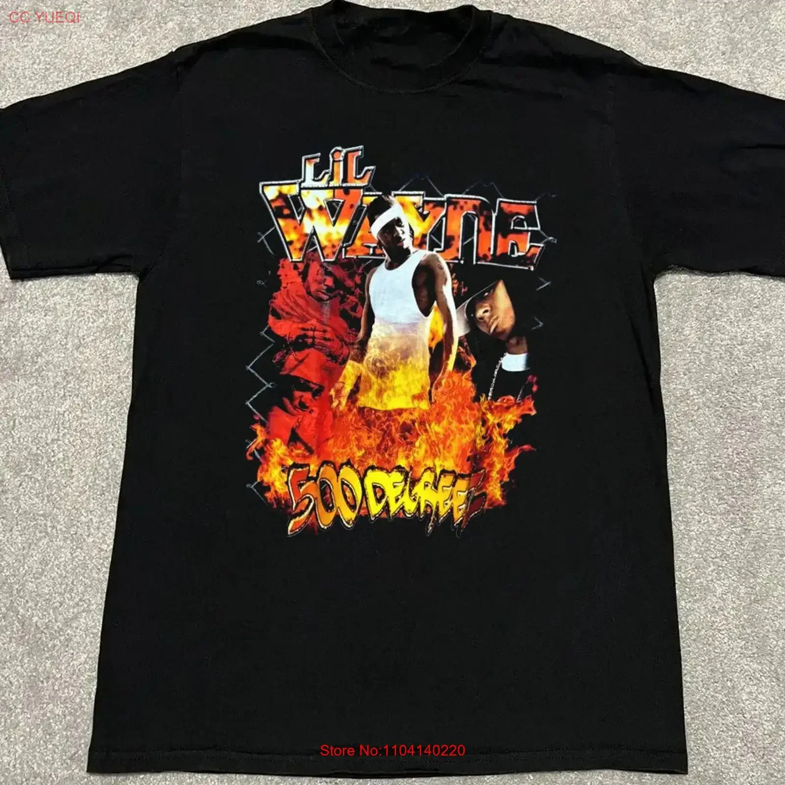 Nueva camiseta Lil Wayne 500 Degreez, camiseta de algodón negra S 5XL HL045, camiseta cómoda vintage lavada para uso diario, ropa informal suave