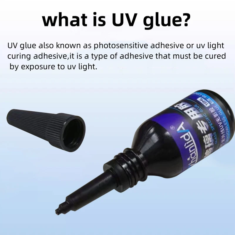 311 UV Glue Adhesive Glass Crystal Ceramic Cup Acrylic Transparent Shadowless Traceless Fast Curing Glue Repair Coffee Table