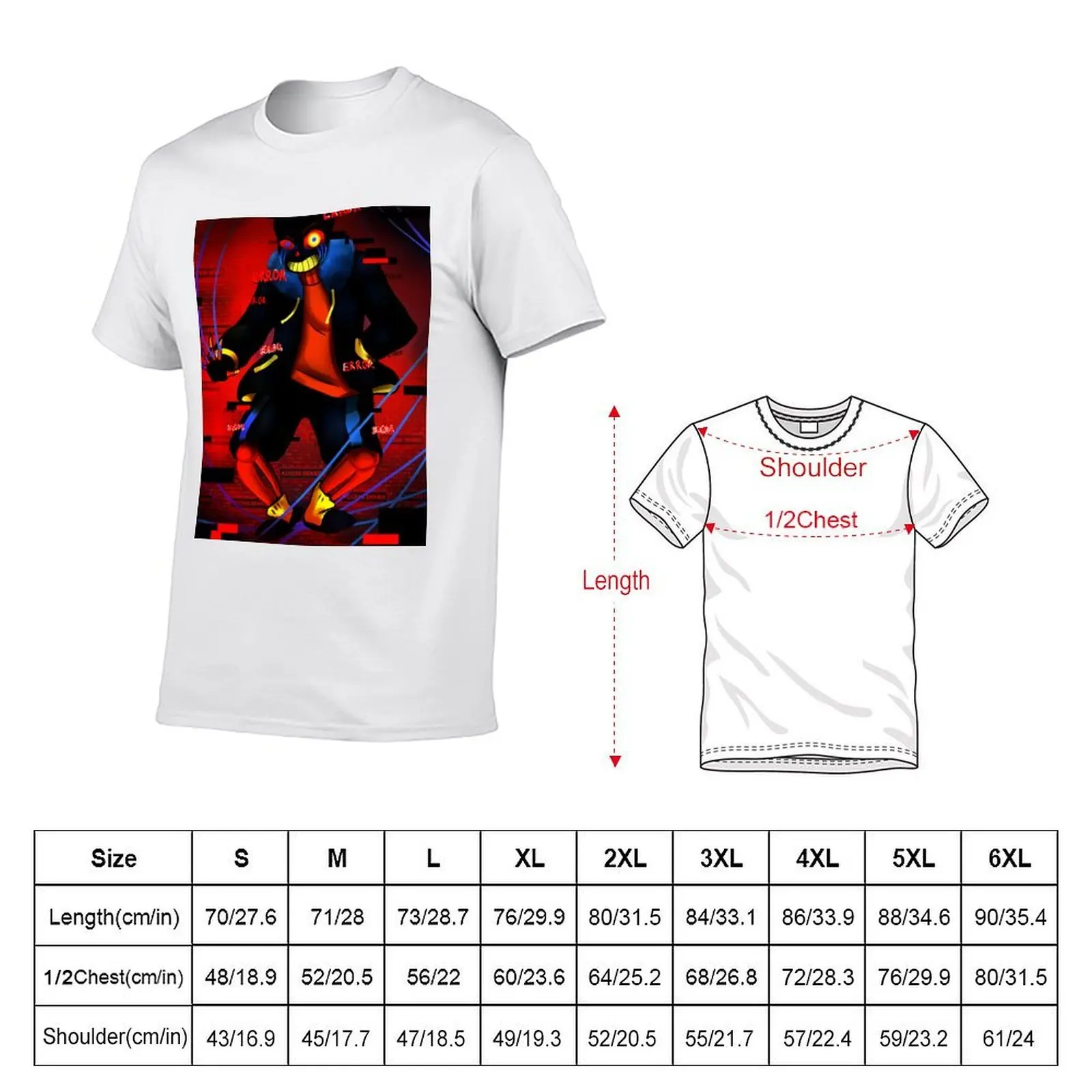 ERROR Sans T-Shirt t shirts with prints man t shirts graphic T-Shirt