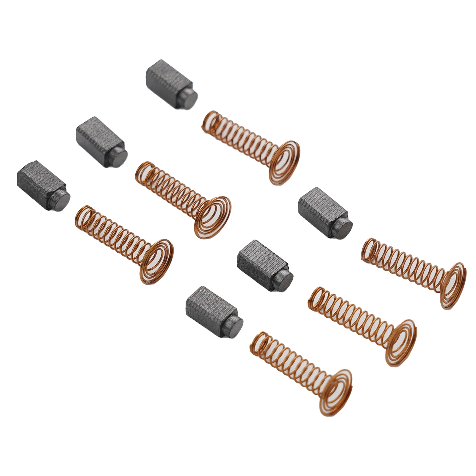 Brush With Spring Carbon Brushes 6Pcs 7.9*5.5*4.8mm Brush Carbon for durable Metal Rotary Tool Electric Motor Part