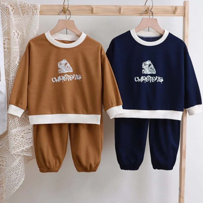 

Boys Sweatshirts +Pants Kids Suits 2PCS/Set Cotton 2024 Classic Spring Autumn Cotton High Quality Christmas Gift Children Clothi