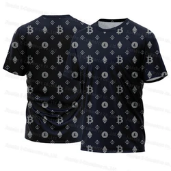 Fashion Bitcoin Graphic Men's T-shirt Summer Fashion Personalized Clothing Vacation Leisure Breathable Short Sleeve O-neck Top