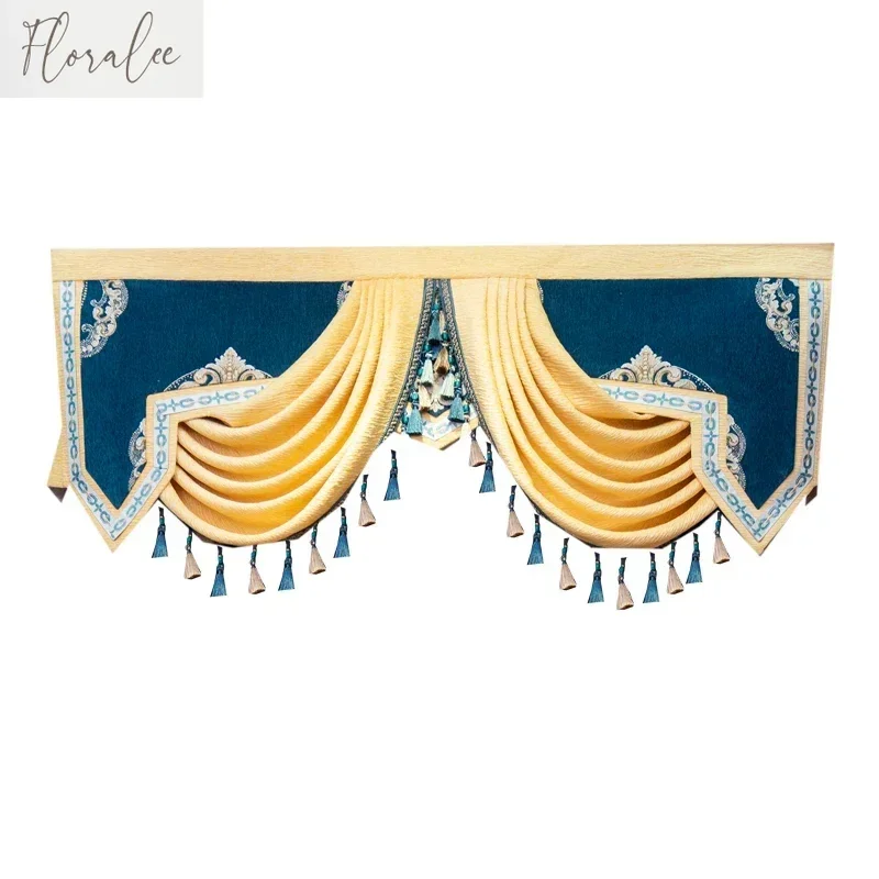 

Customized European Style Luxury High-end Window Curtains Valance for Living Dining Room Bedroom Villa Home Study Hotel