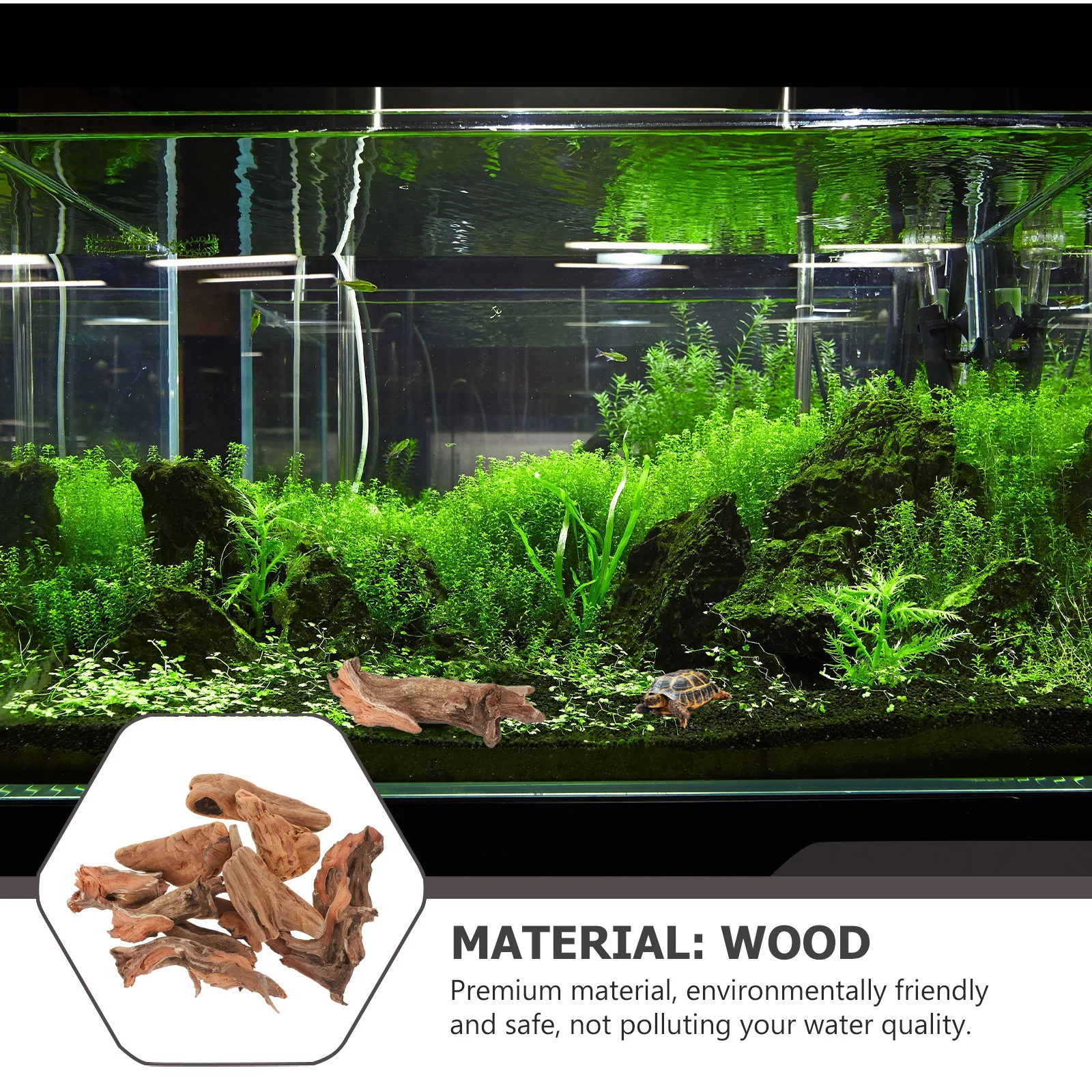 

10pcs Water Grass Driftwood Decor For Fish Tank Aquarium Natural Wood Ornament Craft Landscape Home Decoration