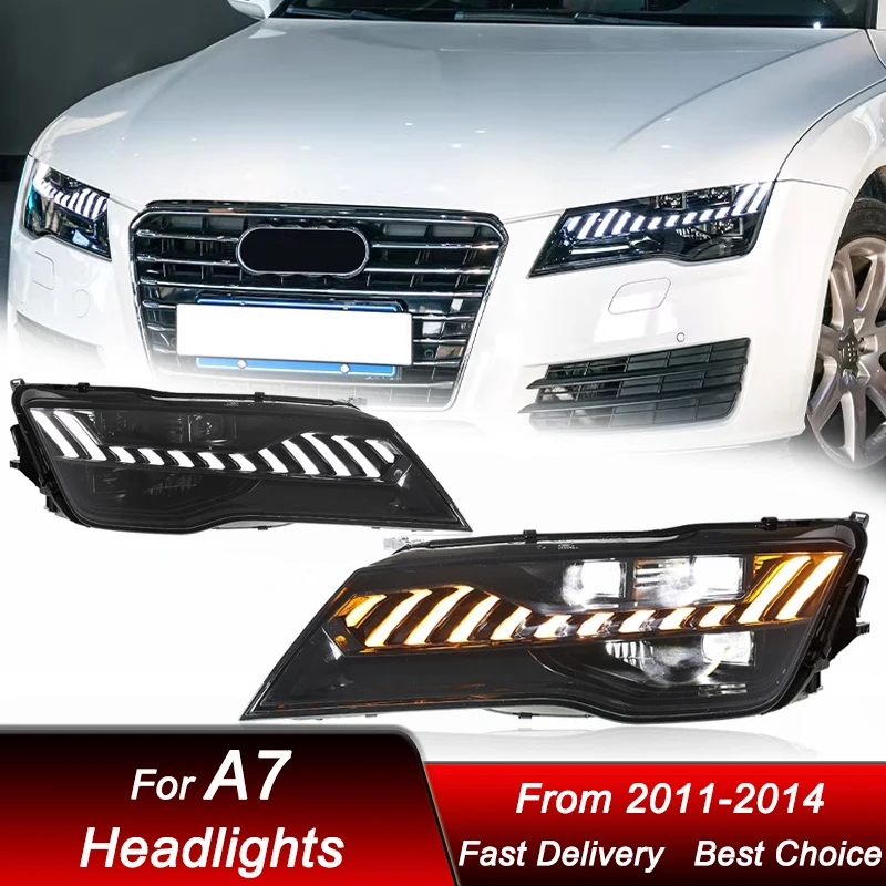 

Hot Car styling Headlights For Audi A7 RS7 11-14 no need replace bumper LED DRL Assembly Upgrade Projector Lens Accessories Kit