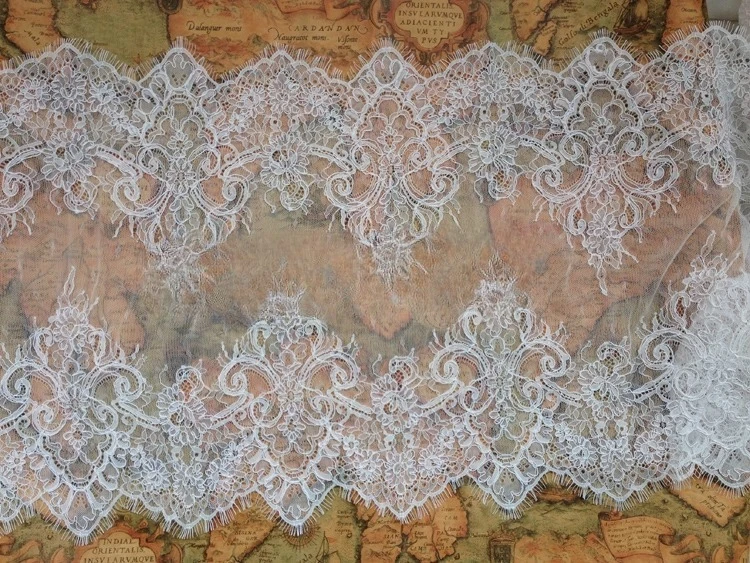 3 ياردة جديد رائع الرموش تقليم ، ملابس الدانتيل ، فستان الزفاف ، مواد الربط ، الملابس DIY ، حافة التنورة ، الملحقات