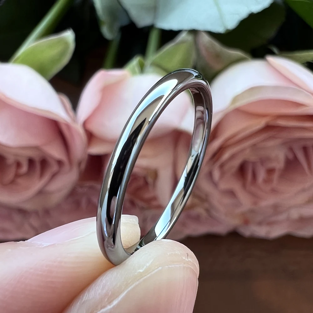 3MM Wemen der Wolfram Hochzeit Ringe Für Männer Mode Engagement Gewölbtem Bands Poliert Fertig Komfort Fit – Detail 3