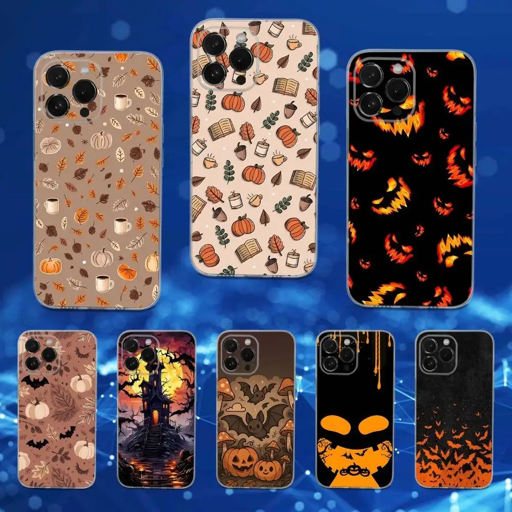 

Art Halloween Horror Phone Case For iPhone 16,15,17,14,13,12,11 Pro,Max,Plus,X,XS,XR,SE,Mini Transparent Soft Cover
