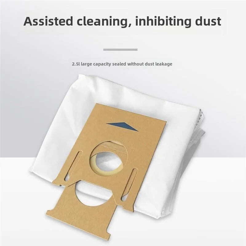 ABPQ-For Ecovacs Deebot T8 T8 Aivi T8 + T8 MAX محطة أجزاء المكنسة الكهربائية الروبوتية الأسطوانة الجانبية فرش أكياس الغبار تصفية