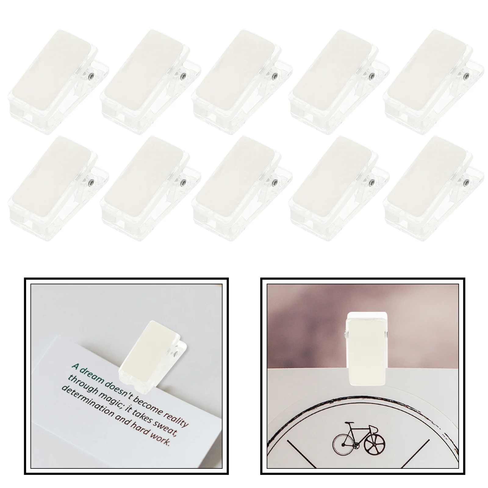 30 قطعة مقاطع الربيع شفافة مقاطع الحائط ذاتية اللصق واضحة لعناصر التعليق لا ثقوب علامات كليب ، مشبك شارة #1