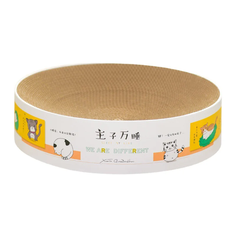 Circular Cat Nest Scratch resistant Interactive Cat Toys Scratch Basin Round Scratch Board Sleeping Nest Corrugated Cat Accessor