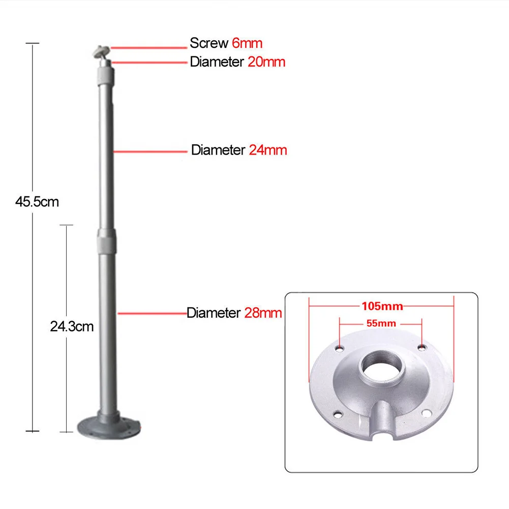 Colgador de aleación de aluminio para proyector de techo, soporte Universal de montaje en pared de 360 °, 20-40cm, accesorios para proyector