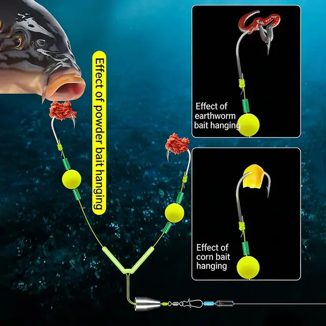 Double Hook Fishing Hair Rigs Hook Anti Bottom Carp Rigs Suspension Equipment Carp Fishing Hook Ready Made Fishing Lure 5 Double Hook Fishing Hair Rigs Hook Anti Bottom Carp Rigs Suspension Equipment Carp Fishing Hook Ready Made Fishing Lure 5