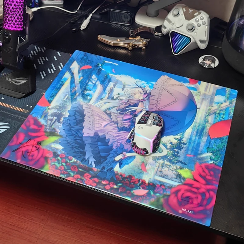 Japanese A-AbyssGaming RURI Gl - đánh giá và giá Desk Setup Rug