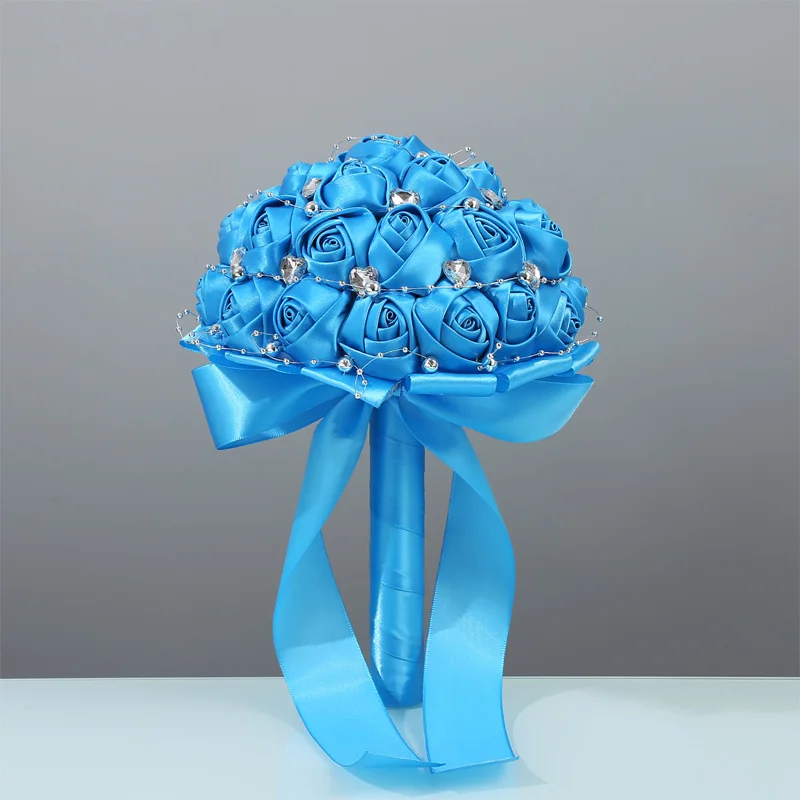 

Свадебный букет из искусственных хрустальных розов ручной работы. | Элегантный блестящий свадебный аксессуар - идеальный романтический сувенир для празднования