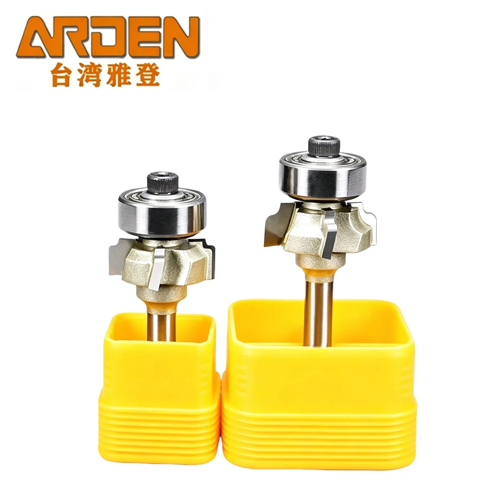 

ARDEN 4 Flutes Edge Roundover Trimming Router Bit With Bearing 1/4 Inch Shank Woodworking R Corner Chamfering Bit
