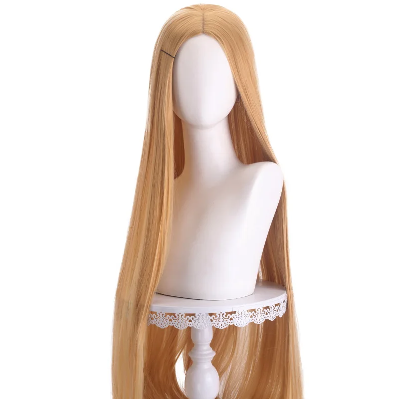 Tangled Rapunzel Damen-Perücke mit langem Haar, Prinzessinnen-Perücke, Cosplay-Perücken, Erwachsene, Karneval, Halloween, langes Haar