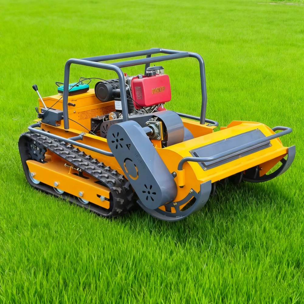 الذكية جزازة العشب عن بعد 800 مللي متر إلى 1200 مللي متر جميع التضاريس المطاط التحكم عن بعد روبوت فلايل جزازة العشب مناسبة لحديقة المروج #1