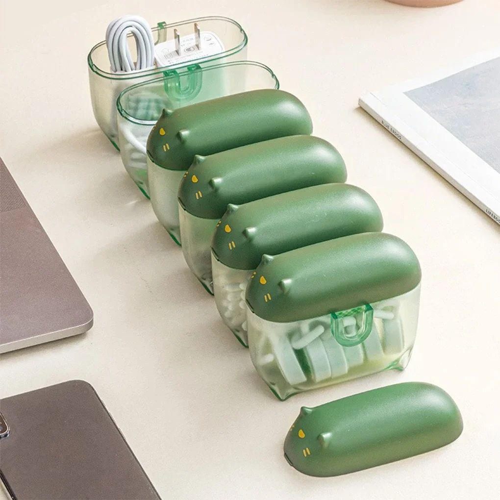 Large Capacity Cable Storage Box Organizer Grids Charger Cord Storage Box Data Cable Wire Management for Home Office Travel