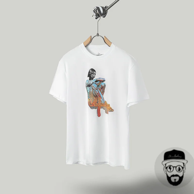 2024 New Cactus Jack Men's T-shirt Doll Print High Quality Cotton Summer Top Shirt