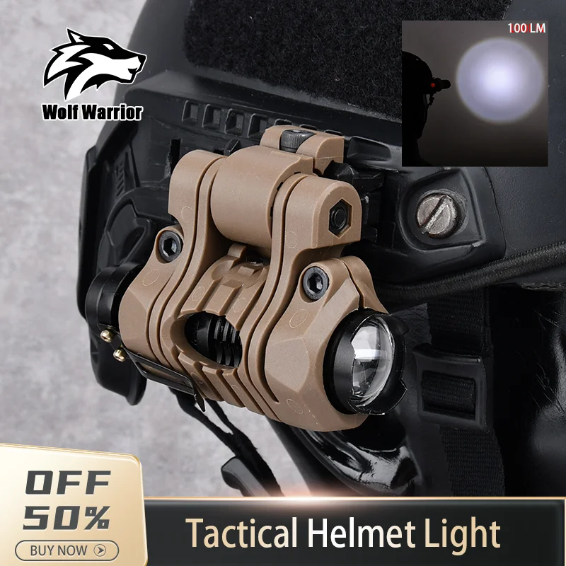 

Wadsn FAST Tactical Helmet Strobe Light Telescopic zoom Flashlight Clamp Adaptor Airsoft Hunting Weapon Scout Torch