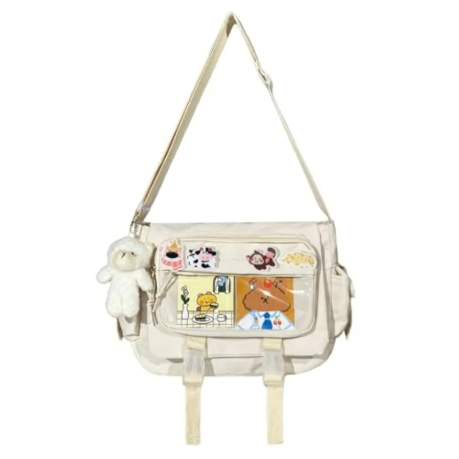 

Ita Bag Japanese Messenger Bags Kawaii Crossbody Bag Anime Purse With Cute Pins Y2k For Women Men