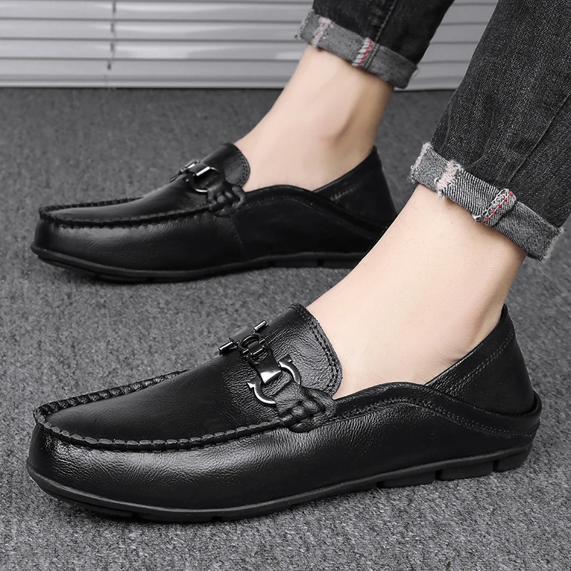 2024 New Breathable Trendy Sleeves Business Casual Soft Soled Trendy Shoes with A High Sense of Luxury in One Step Stepping