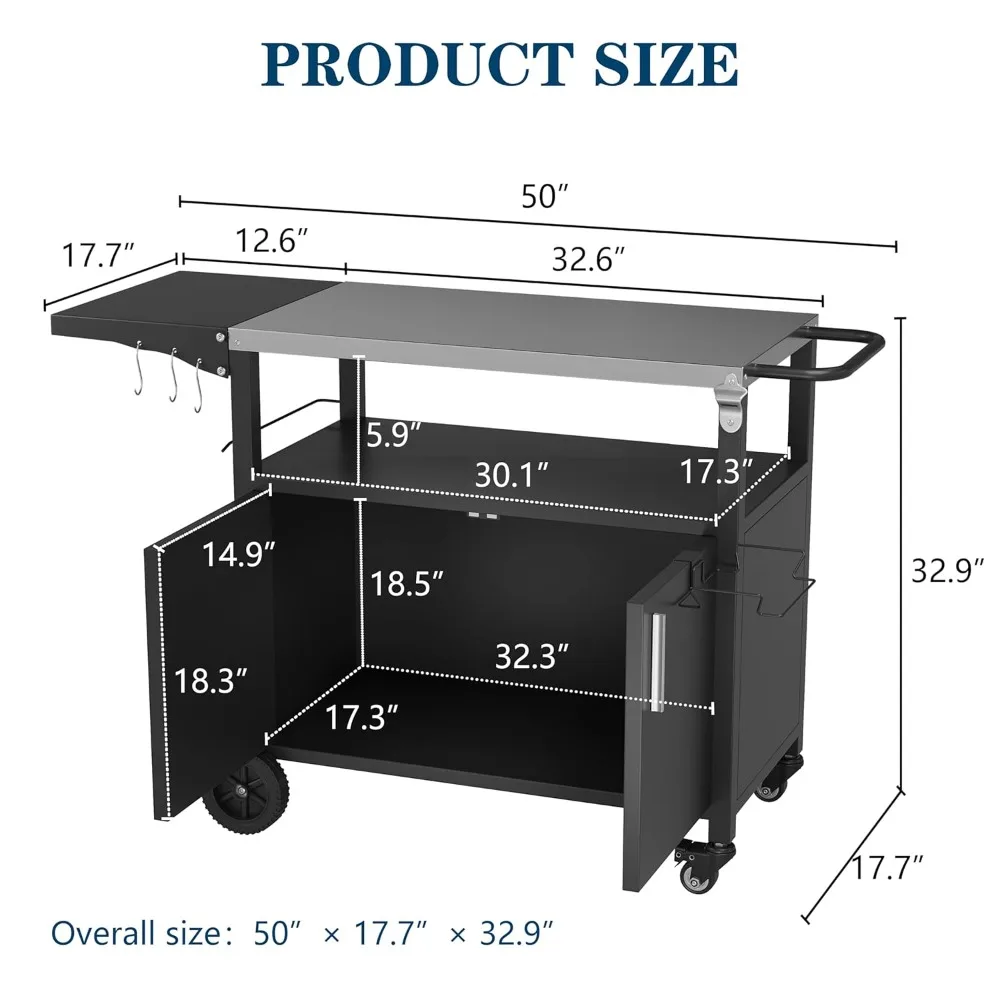Thumbnail 3 - #17 Trending Kitchen Island Carts Right Now