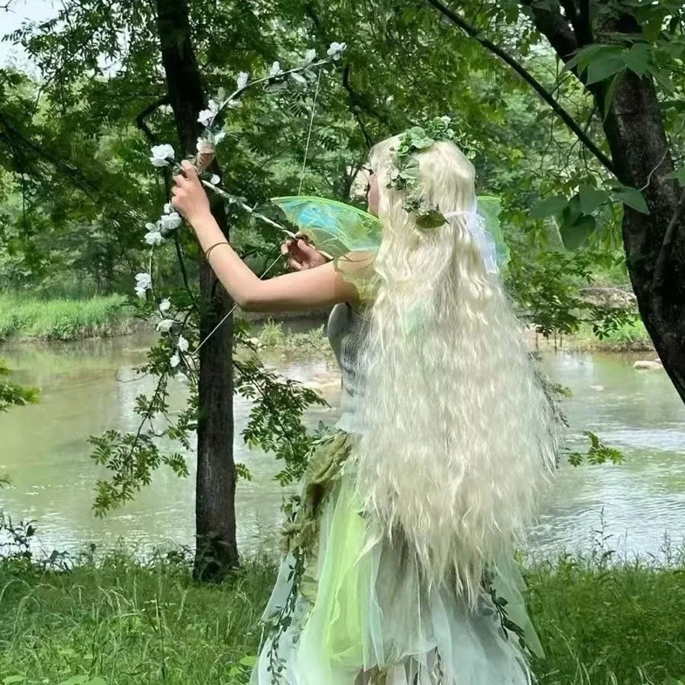 Neue Prinzessin Engelsflügel Funkelnde Feenflügel Organza Elfen-Cosplay-Flügel für Frauen und Mädchen – Detail 13
