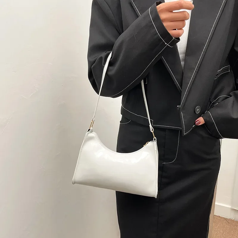 Fashion Totes Shoulder Bag for Women Candy Color PU Leather Chain Handbags Simple Ladies Underarm Bag Exquisite Shopping Bags