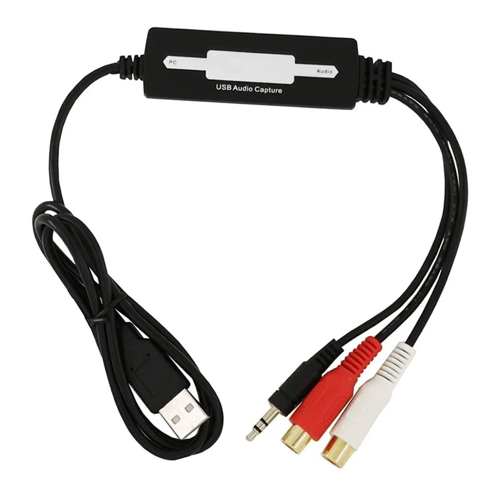 USB2.0 Audio Capture Card, convert old analog audio to digital format direct storage or edit directly, keep forever