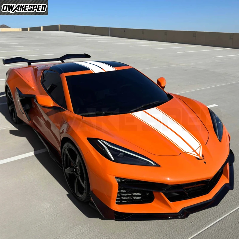 Car Engine Cover Sticker Hood Roof Trunk Vinyl Decal For Chevrolet Corvette C8 Stingray 3LT Coupe 2026 2020+ Z51 Z06 Accessories