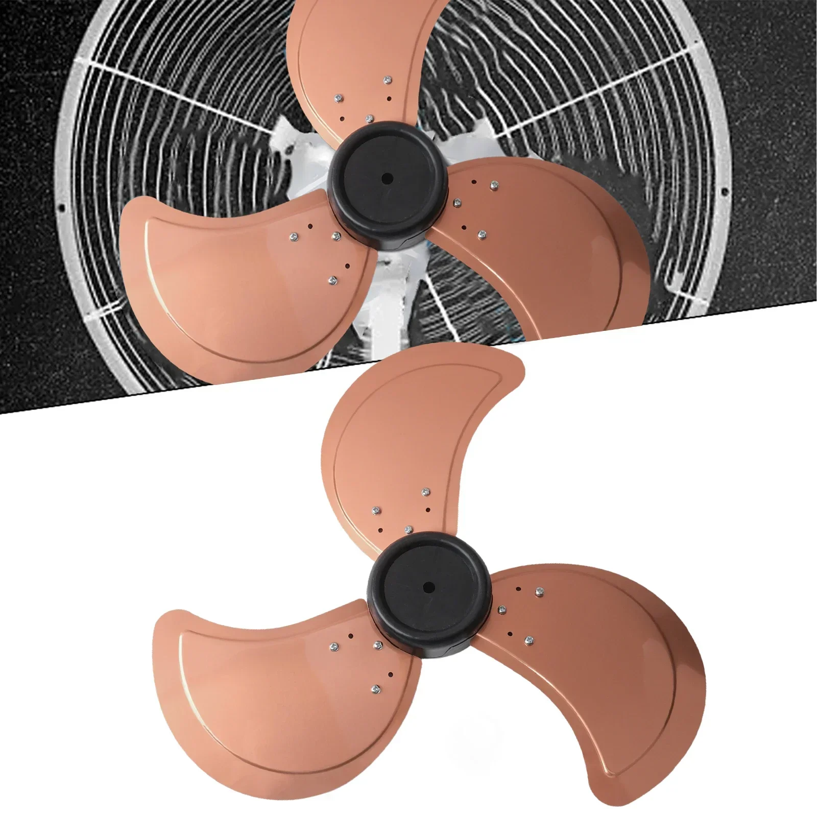 16 Inch 36cm Aluminum Fan Blades Table Fan Blades Lightweight Aluminum Low Noise Nut Cover Included High Temperature Resistance